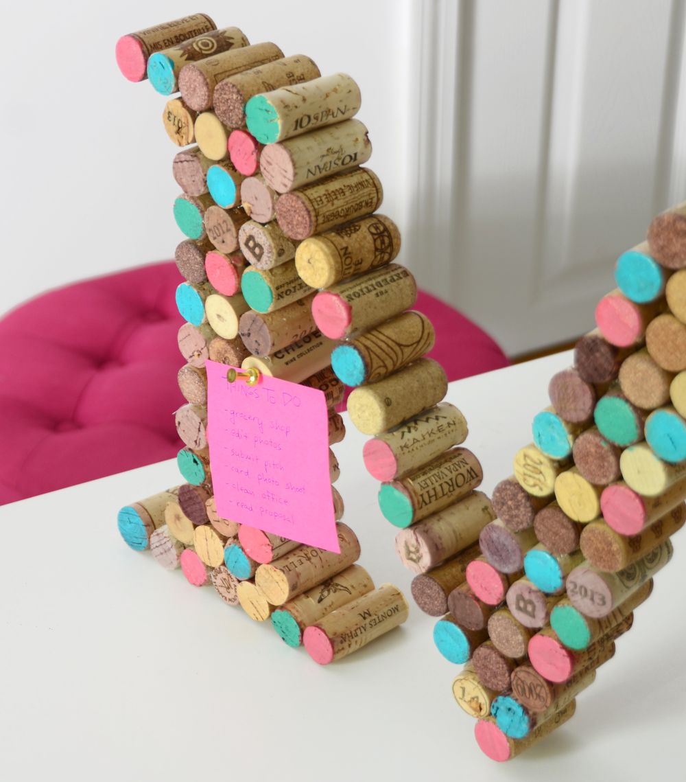 Diy cork monogram