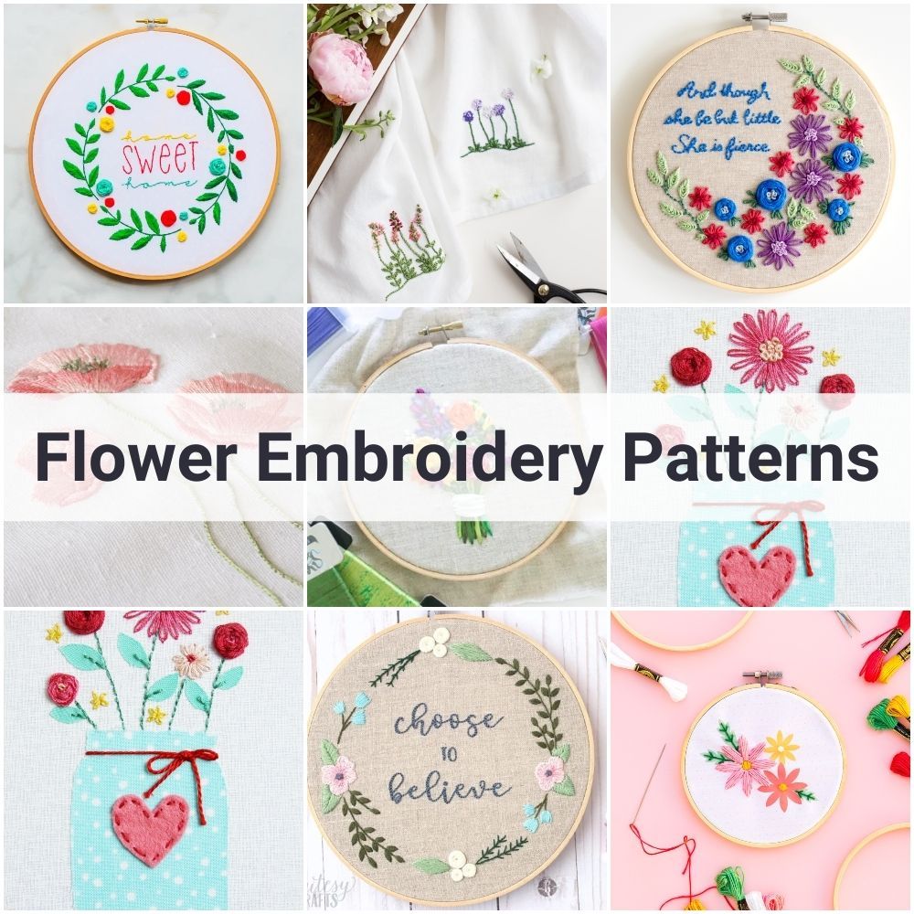 Diy floral embroidery artwork projects