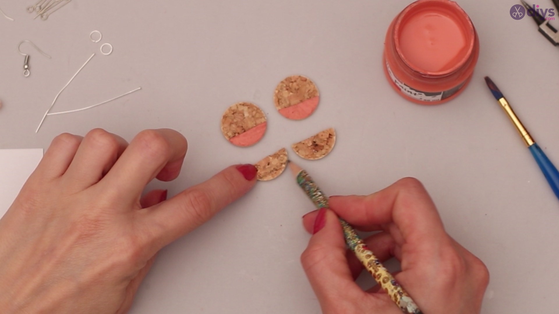 Diy wine cork earring (11)