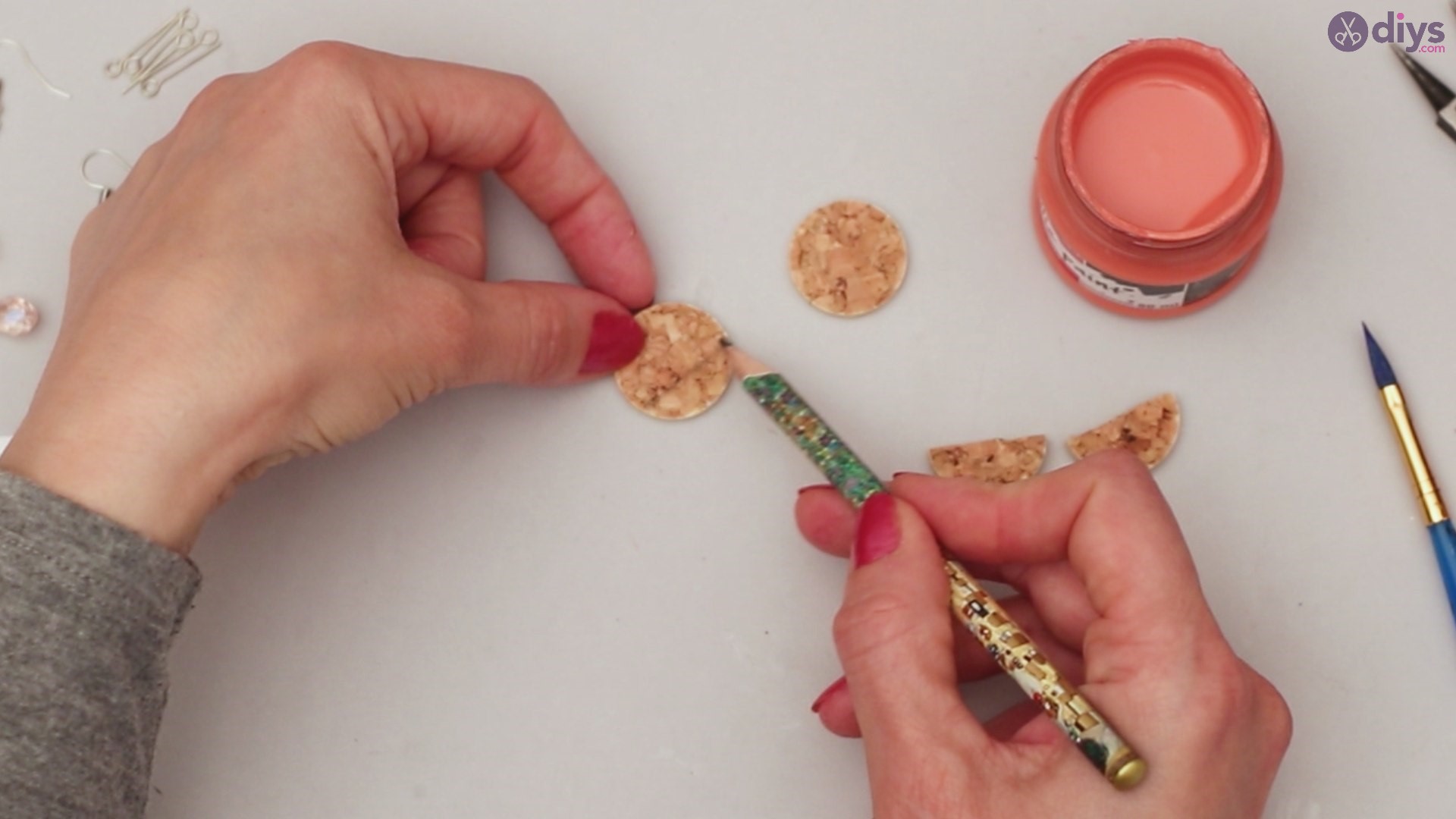 Diy wine cork earring (8)