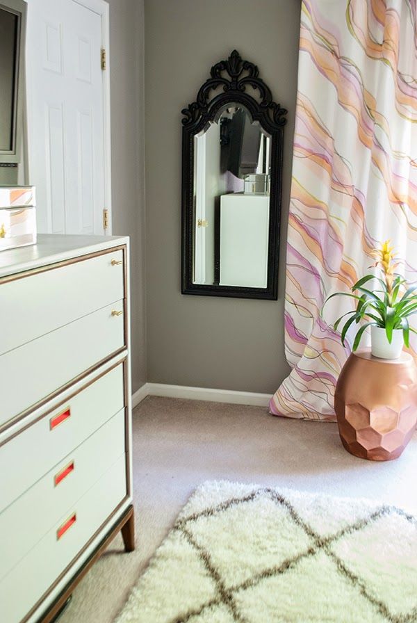 Marble paper watercolor curtains