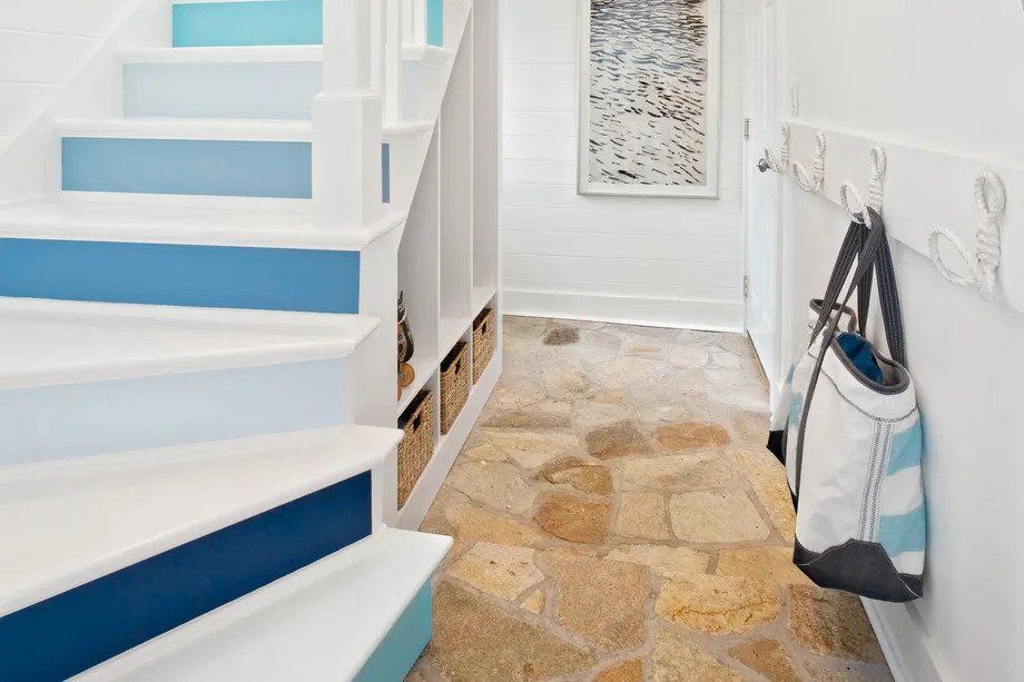 Painted stair risers