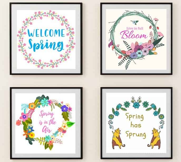 Spring quotes wall art